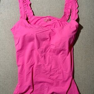 Lilly Pulitzer Luxletic Hot Pink Athletic Tank Top Size XL